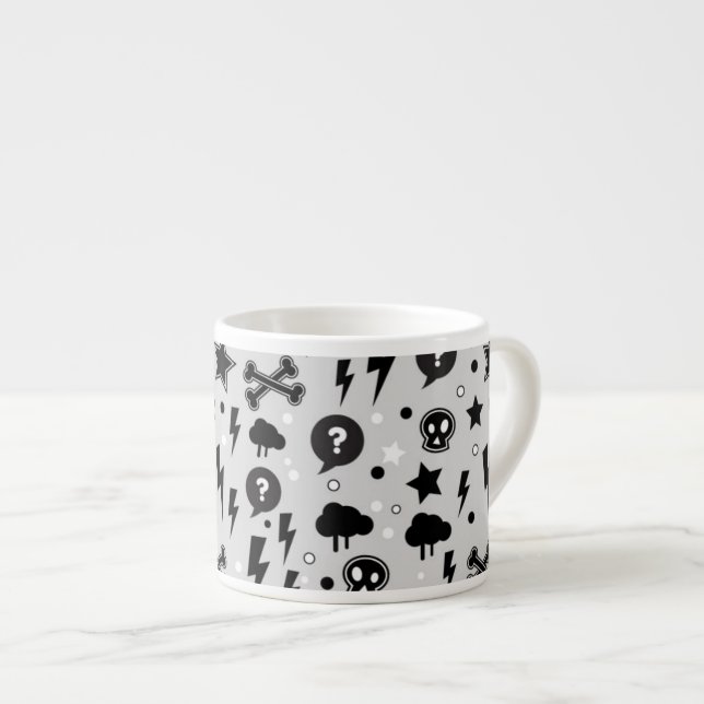 Xícara De Espresso Teste padrão na moda (Frente Esquerda)