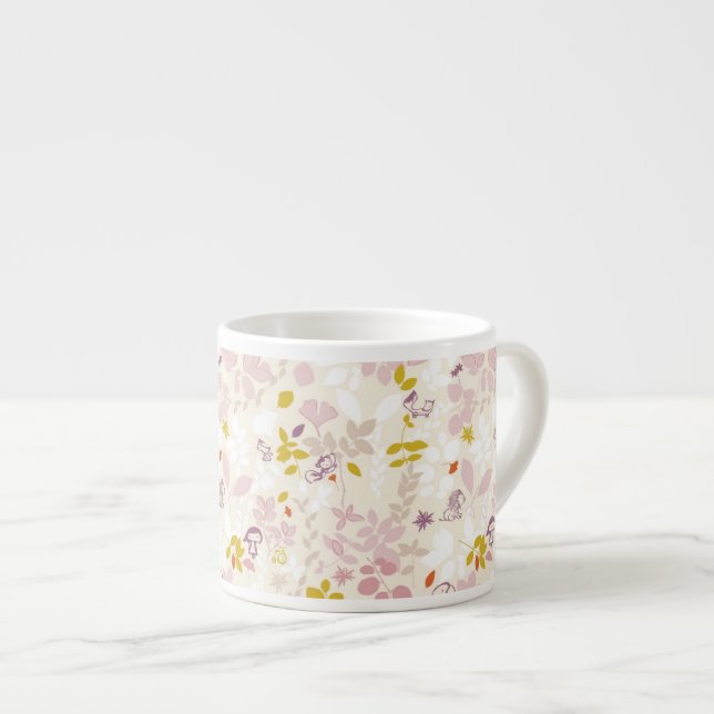 Xícara De Espresso teste padrão que indica animais lunáticos (Frente Esquerda)