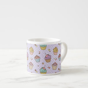 Xícara De Espresso Teste padrão retro dos doces