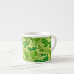 Xícara De Espresso Teste padrão verde do primavera