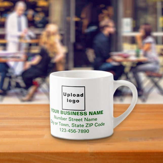 Xícara De Espresso Textos de Marca Verde sobre Espresso Mug (Criador carregado)