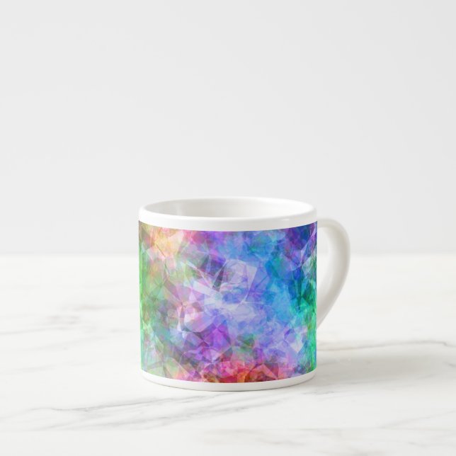 Xícara De Espresso Textura amassada colorida (Frente Esquerda)