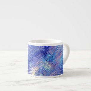 Xícara De Espresso Textura Azul Escrivada