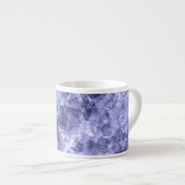 Xícara De Espresso Textura Azul Escuro Crumplada (Frente Esquerda)