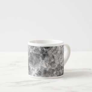 Xícara De Espresso Textura Crumplada De Carvão