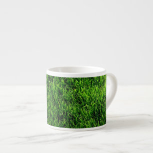 Xícara De Espresso Textura da grama verde de um campo de futebol