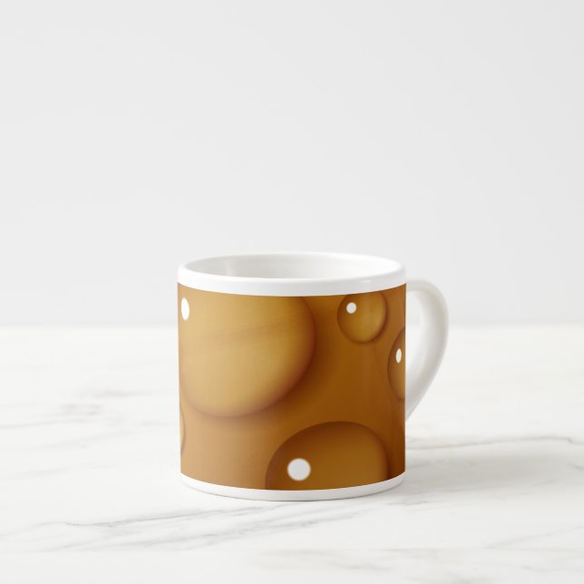 Xícara De Espresso Textura de queda de água laranja (Frente Esquerda)