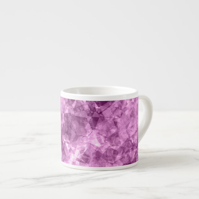 Xícara De Espresso Textura Rosa Escuro Crumplada (Frente Esquerda)