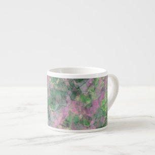 Xícara De Espresso Textura verde Primavera amassada