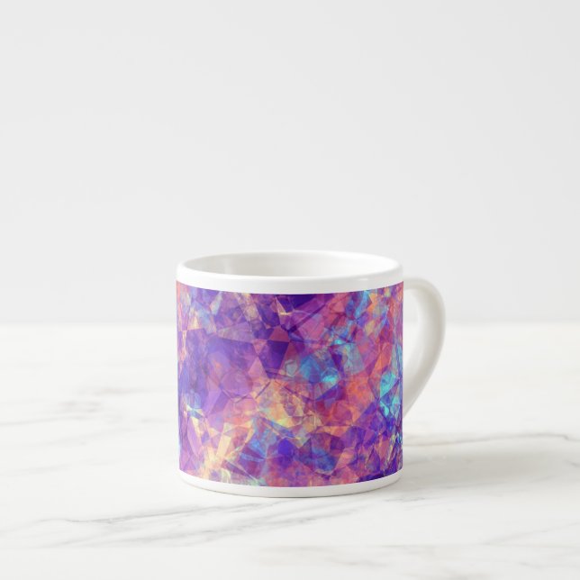 Xícara De Espresso Textura violeta amassada (Frente Esquerda)