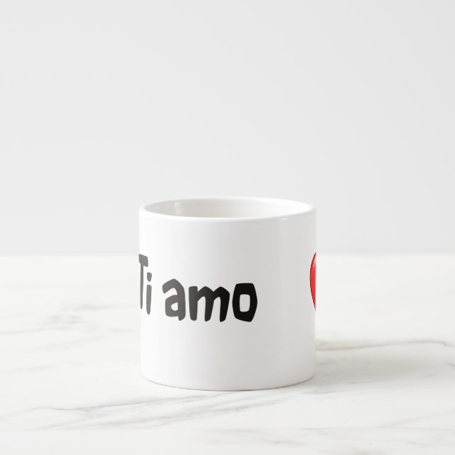 Xícara De Espresso Ti amo - Eu te amo no italiano (Frente)