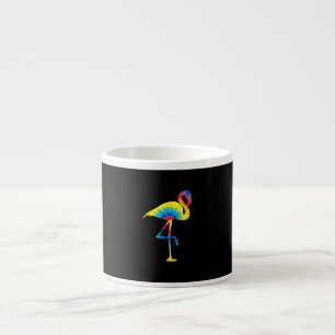 Xícara De Espresso Tie Dye Flamingo Rainbow Impressão Bird Animal Hi