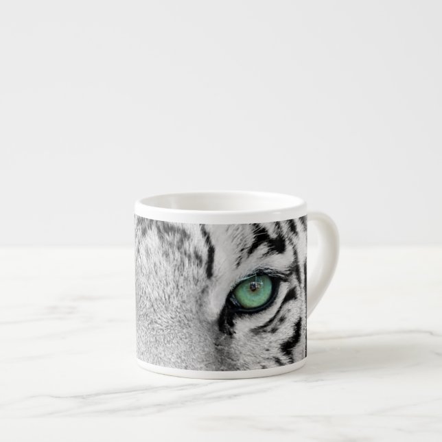 Xícara De Espresso Tigre branco (Frente Esquerda)