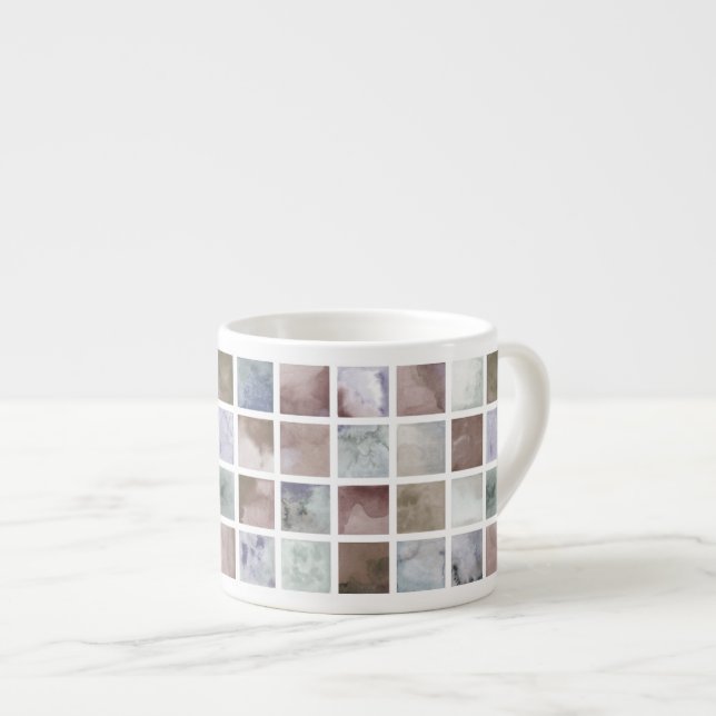 Xícara De Espresso Tijolos loft estilo parede de pedra cerâmica mármo (Frente Esquerda)