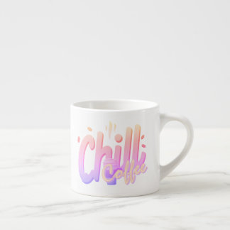 Xícara De Espresso Tipografia de Café Chill Minimal Amante de Café