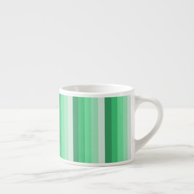 Xícara De Espresso Tiras de sombra verdes (Direita)