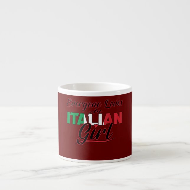 Xícara De Espresso Todo Mundo Adora Uma Belíssima Bandeira Italiana P (Frente)