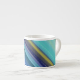 Xícara De Espresso Tons de Azul do Oceano Profundo