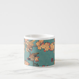 Xícara De Espresso Toutinegra-de-bico-grosso e Flor de Cerejeira Hoku