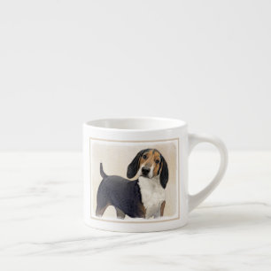 Xícara De Espresso Treing Walker Coonhound Painting - Arte Original