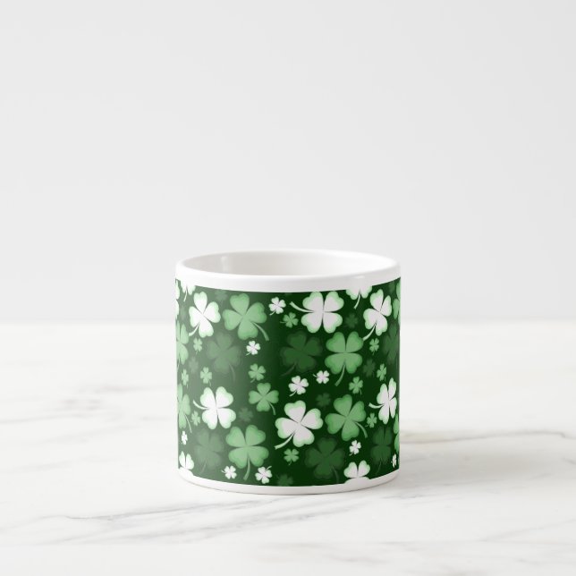 Xícara De Espresso Trevo Verde, Dia de São Patrício (Frente)