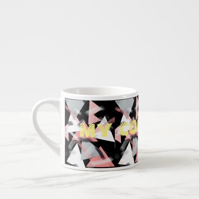 Xícara De Espresso Triângulo de Pirâmide de Arte Abstrata na Minha Ca (Esquerda)