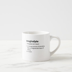 Xícara De Espresso Troglodyte - Definição Engraçada Espeleologia