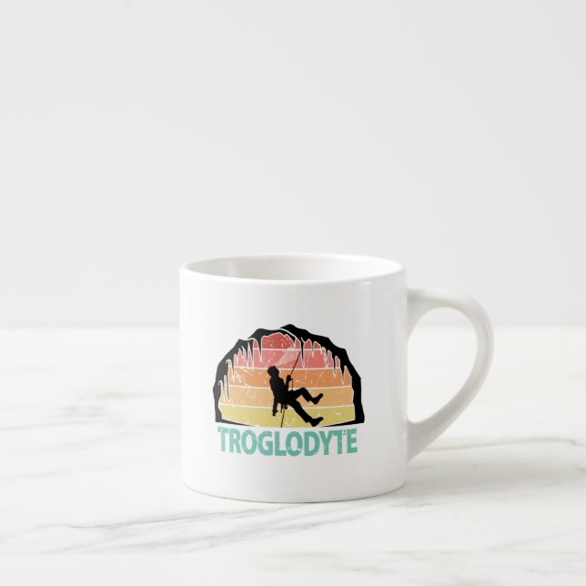 Xícara De Espresso Troglodyte - Espeleologia Engraçada (Direita)
