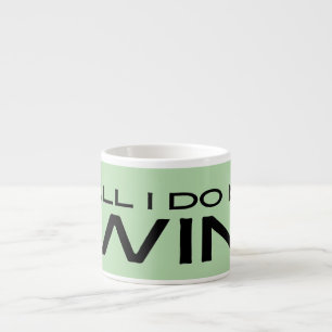 Xícara De Espresso "Tudo o que Eu Faço é Vencer" Mensagem Motivaciona