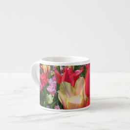 Xícara De Espresso Tulipas do primavera