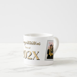 Xícara De Espresso Turma de 202X de Formatura com Foto Personalizável
