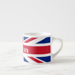 Xícara De Espresso Union Jack London ~ British Flag<br><div class="desc">Bandeira do Reino Unido da Grã-Bretanha Excelente e da Irlanda Norte com o texto de Londres. Deixe como está,  personalize o texto ou faça vazio.</div>