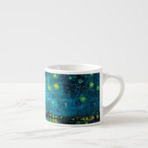 Xícara De Espresso Van Gogh Starry Night Over the Rhône