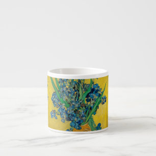Xícara De Espresso Vaso Van Gogh com Íris Impressionismo Clássico