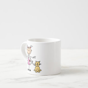 Xícara De Espresso Veterinário Boneco de Palito