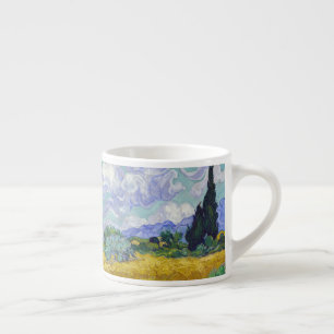 Xícara De Espresso Vincent Van Gogh - Campo de Trigo com Ciprestes