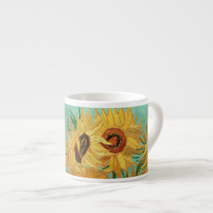 Xícara De Espresso Vincent Van Gogh Faz Doze Girassóis Em Um Vaso