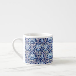 Xícara De Espresso Vintage Decorative Art 19º Século Design Floral