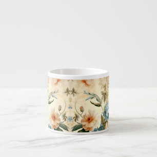 Xícara De Espresso Vintage Floral