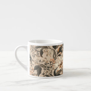 Xícara De Espresso Vintage Floral Pattern Specialty Mug
