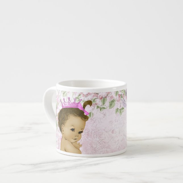 Xícara De Espresso Vintage Pink Princess Baby Cups (Frente Esquerda)