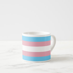 Xícara De Espresso Visibilidade da bandeira do orgulho transgênero da