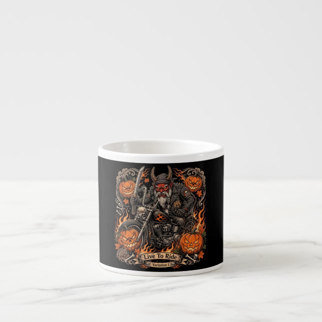 Xícara De Espresso Viver para Andar Variação I, Samurai Oni da Rota 6 (Frente)