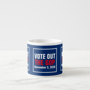Xícara De Espresso Votar Do GOP 2024 Eleição De Azul Branco Vermelho