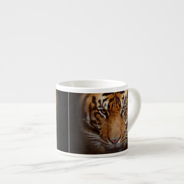 Xícara De Espresso Wild Tiger Face Espresso Café Mug (Frente Esquerda)