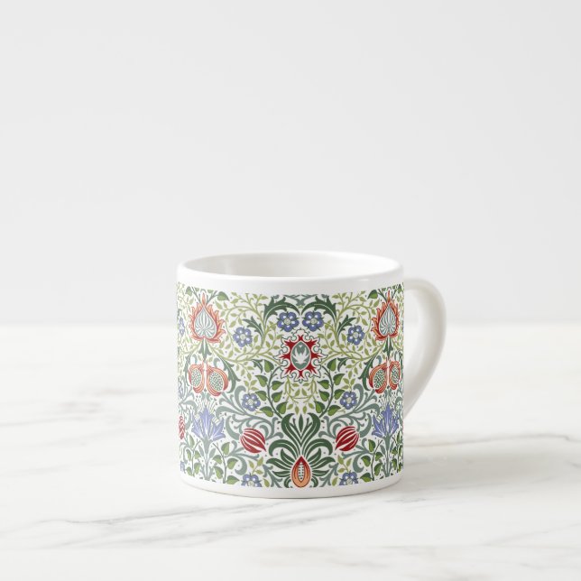 Xícara De Espresso William Morris Floral Persian Pattern (Frente Esquerda)