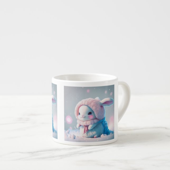 Xícara De Espresso Winter Bunny Espresso Mug (Frente Esquerda)