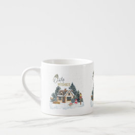 Xícara De Espresso Winter Wishes Christmas Gift For Home Decor Mug