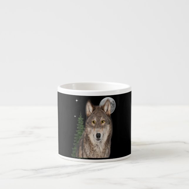 Xícara De Espresso Wolf art (Frente)
