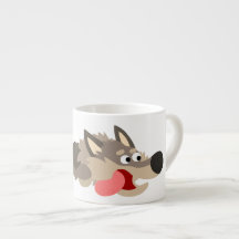 Wolf Espresso Mug, Um Cartoon De Frota Bela